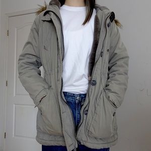 GARAGE GREY PARKA WINTER COAT
